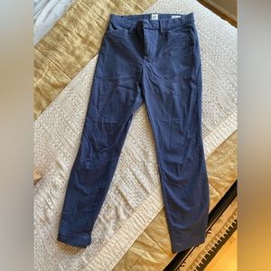 GAP Dusty Blue Skinny Ankle Khaki Work Pants, Size 2
